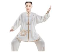 GYTTDERFL Ropa para Artes Marciales Traje de Kung Fu Unisex con Bordado de dragón, Uniforme de Artes Marciales con diseño de Tai Chi, Conjunto de Ropa de práctica de Manga Larga(Color:1,M)