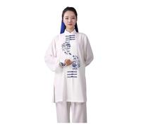 GYTTDERFL Ropa para Artes Marciales Traje de Kung Fu Unisex con Bordado de dragón, Uniforme de Artes Marciales con diseño de Tai Chi, Conjunto de Ropa de práctica de Manga Larga(Color:4,XL)