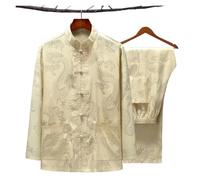 GYTTDERFL Ropa para Artes Marciales Uniforme de Artes Marciales, Traje Tang for Hombres y Mujeres, Ropa Tradicional Hanfu, Camisa de Kung Fu, Uniforme de Tai Chi de Manga Larga(Color:1,165)