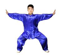 GYTTDERFL Ropa para Artes Marciales Uniforme de Tai Chi de satén, cinturón de Ejercicios de satén, Ropa de Wushu y Kungfu, Traje de Wing Chun for Artes Marciales(Color: 7,155)