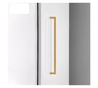 GYTTDERFL Tiradores Cajones Tiradores de armario de cocina de oro negro, pomos de cajón de acero inoxidable, tiradores de armario for muebles, herrajes for manija de puerta de armario(Gold,76mm)