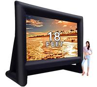GYUEM - Pantalla Inflable de Cine, 5,5 m, para proyector, Incluye Cuerdas, inflador y estacas, portátil, para Ver películas en Fiestas al Aire Libre y en Interiores, Piscina o jardín