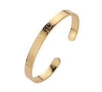 Gyufise 1 paquete de Alhamdulillah brazalete de regalo árabe musulmán Allah Islam pulsera de regalo pulsera de oro pulsera, Acero inoxidable, Sin gemas.