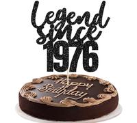 Gyufise 1 paquete de decoración para tarta de 50 cumpleaños con leyenda desde 1976, feliz cumpleaños, saludos a 50 años para hombres y mujeres, fiesta de cumpleaños 50 y fabulosos suministros de