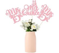 Gyufise 12 barras de centro de mesa de 15 unidades, decoración de cumpleaños número 15, purpurina de doble cara, Hello 15 fabulosos adornos de mesa, decoración de fiesta de cumpleaños de 15 años,