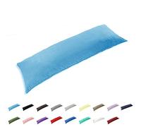 Gyulin Funda de almohada corporal de 100 % algodón de 300 hilos, estilo sobre, de 4 pies, sin cremallera, solo funda sin relleno, 51 cm x 122 cm, color azul aguamarina
