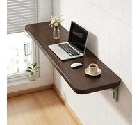 GYUPXYH Mesa plegable de pared de madera de nogal, 80 x 30 cm, gran mesa plegable para montaje en pared, ahorra espacio, plegable como escritorio de pared, mesa de cocina y mesa de comedor, portátil