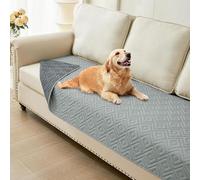 GYURO Manta impermeable para perros, reversible, alfombrilla para perros resistente para sofá y cama, lavable para perros y gatos (gris oscuro + gris claro, 77 x 178 cm)