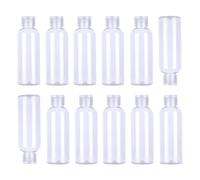 GYWHOOFT 12 botellas de viaje (100 ml), vacías de plástico para rellenar botellas vacías de viaje con tapón Flip Top