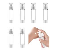 GYWHOOFT 6 unidades de 100 ml reutilizables bomba de vacío de viaje, recipiente de viaje, bomba Airless frascos vacíos, adecuados para lociones, base de maquillaje, champú