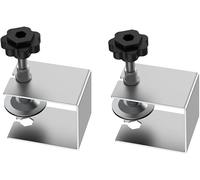 GYWHOOFT Clip de montaje antes del cajón, 2 cajones de acero inoxidable clip de fijación rápida C clip de fijación estable delante del gabinete muebles de madera en ángulo recto clip (plateado