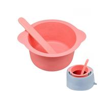GYWHOOFT Rosa calentadores de silicona La del cuenco, 10 x 6,5 cm antiadherente cera Pot silicona cuenco, reutilizar cera fusión más caliente Liner con agitar el palo