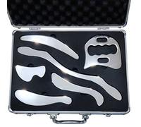GYX COELE Gua Sha - Juego de herramientas de masaje de tejido blando de acero inoxidable IASTM (6 unidades) para terapia de acupuntura SPA, reducción del dolor muscular, juego GYX COELE2)