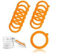 Gyxcelc 12 anillos de sellado de silicona para tarro de cristal - para conservación, sellado, naranja (7 x 9,5 cm)