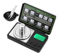 Gyxova Báscula de Precisión de Alta Precisión, 100 g/0.001 g | 7 Unidades Balanzas de Portátiles con Función de Tara,Pantalla LCD, Báscula Electrónica de Miligramos para Joyas,Café,Cocina