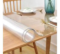 GYYFQH Protector de mesa transparente de 1,5 mm/2 mm, protector de mesa transparente a medida, lámina para mesa transparente a medida, mantel de PVC transparente rectangular (1,5 mm, 50 x 190 cm)