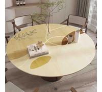 GYYFQH Tapete Redondo de Cuero sintético para Mesa de Comedor, tapete Redondo para Mesa de Centro, Resistente al Calor, Antideslizante, Impermeable(C,80cm Round)