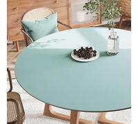 GYYFQH Tapete Redondo de Cuero sintético para Mesa de Comedor, tapete Redondo para Mesa de Centro, Resistente al Calor, Antideslizante, Impermeable(D,130cm Round)