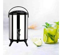 GYYFQH Urna de Catering,6L/8L/10L/12L/ dispensador de Agua Caliente con Grifo,Cubo Aislado de Acero Inoxidable,Barril de té con Leche para Agua Caliente 6L(A,10L)