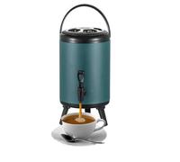 GYYFQH Urna de Catering 6L/8L/10L/12L/ dispensador de Agua Caliente con Grifo Cubo Aislado de Acero Inoxidable, Barril de té con Leche para6L(Dark Green, 8L)
