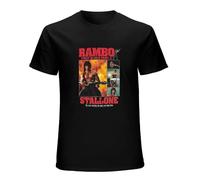 Gyyy Rambo First Blood Part 2 No Man No Law No War Can Stop Him Men's Funny T-Shirt 100% Cotton tee Size XXL