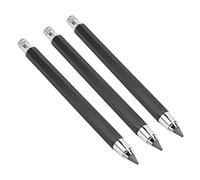 GYZOUKA 3pcs Mecánico Carpenter Lápiz 5.6 Mm Terrestre de Redacción Kit de Marcador de Herramientas con Afinador Incorporado para la Oficina de la Escuela de Carpintería (Negro)