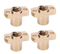 GYZOUKA 4 Uds Tuerca Trapezoidal T8 8mm Latón H Brida Hardware Sujetadores para Accesorios de Impresora 3D