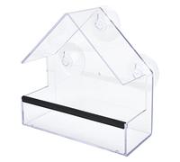 GYZOUKA Alimentador de Pájaros de Ventana con Fuertes Tazas de Succión, Comederos de Pájaros Al Aire Libre Transparentes para Aves Silvestres, Gatos para Mirar