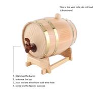 GYZOUKA Barril de Vino de Madera de Roble Vintage de 3 Litros para Ron y Vinagre - Exhibición en la Cocina para un Tema de Bar Rústico - Perfecto para Entretener a los Invitados