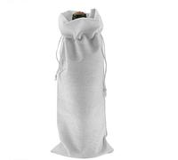 GYZOUKA Bolsa de Vino de Tela de Lino Simple con Cordón, Bolsa de para Botella de Vino de un Bolsillo para Celebración, Cubierta Decorativa de Champán, 12 Uds. (Blanco)