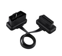 GYZOUKA Cable de Extensión OBD de 16 Pines, Adaptador de Diagnóstico Macho a Hembra, Cable de Fideos Flexible para Herramienta de Escáner de Coche (30cm)