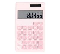 GYZOUKA Calculadora de Bolsillo Calculadora Básica de 8 Dígitos Batería Solar Doble Potencia con Pantalla LCD Clara para la Escuela Oficina Hogar y Viajes (Rosa)