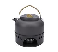 GYZOUKA Hervidor de Agua para Acampar de 1,4 L, Juego de Estufa de Alcohol Portátil con Diseño Semicerrado a Prueba de Viento, Soporte Estable para Cocinar Al Aire con Mochila