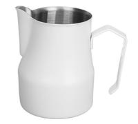 GYZOUKA Jarra para Espumar Leche, Acero Inoxidable 304, para café, Leche, Vaporizador, Taza con Salida Tipo Olécranon (White 450ml)