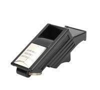 GYZOUKA Silbato de árbitro, Gran Penetración de Sonido, Silbato Portátil sin Armas Nucleares para Entrenamiento Deportivo, Salvavidas de Emergencia (Negro y Plata)