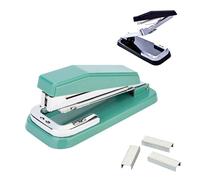 GZBABY Grapadora de brazo oscilante con 1000 grapas, grapadora giratoria para oficina, escuela, hogar, capacidad de 25 hojas (verde)