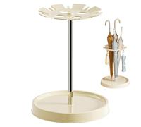 GZBMEZS Soporte para paraguas para interiores, soporte de exhibición de paraguas de metal con 4 ranuras, base estable, soporte para paraguas de entrada independiente, soporte para bastón interior para