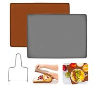 GZCZCC 2 Tapete de Silicona para Hornear Tapete Silicona Horno 40x30 cm Antideslizantes + Cortador | Resistente al Calor 250°C | para Repostería Brazos Gitanos Galletas | Apto Lavavajillas y Horno