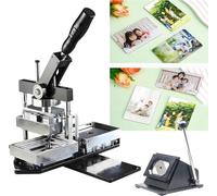 GZGHRZQS 80 * 53mm Máquina For Hacer Imanes Fotográficos, Fridge Magnet Making Machine, Kit de máquina para Hacer Insignias magnéticas, Incluye máquina y 100 Piezas de Material