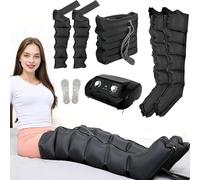 GZGHRZQS Botas Presoterapia para Casa Piernas y Abdomen con 6 Cavidades, Maquina Presoterapia para Casa, Masajeador De Piernas Y Pies Mejorar Circulación Sanguínea Y Aliviar El Dolor