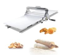 GZGHRZQS Laminadora de Masa Manual Plegable con Control avanzado de Grosor de 0 a 27 mm, Estructura de Acero Inoxidable, para panadería, Pizza y Croissants