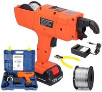 GZGHRZQS Máquina Atadora de Barras de Refuerzo, máquina de encuadernación automática de Alambre de 8-34/30-60 mm, Incluye 2 Rollos de Cinta de Amarre y una Caja de Almacenamiento