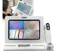GZGHRZQS Máquina De AnáLisis del Cuero Cabelludo con Pantalla HD De 11 Pulgadas, Aumento de 50 x/200 x, Analizador de Piel de Microscopio Digital para el Cuidado del Cabello