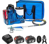 GZGHRZQS Pulverizador de Pintura Sin Aire, Máquina de Pulverización de Pintura a Alta Presión de 550W, Batería de Litio 21V, 6 Niveles Ajustables, para Pintar Paredes, Techos y Muebles sin Cable