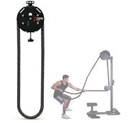 GZGHRZQS Sistema de Ejercicio con Cuerda Portátil - Máquina de Polea para Entrenador de Cuerda Infinita con Resistencia Ajustable, para Agarre, Brazos, Espalda y Coordinación Corporal