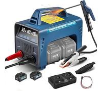 GZGHRZQS Soldador Inalámbrico Portátil a Batería, Máquina de Soldar con Inversor IGBT Digital, Pantalla LED, Arranque en Caliente, Incluye 2/4 Baterías, para Reparaciones de Bicicletas y Bricolaje