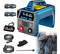 GZGHRZQS Soldador Portátil Inalámbrico, Máquina de Soldar a Batería con Inversor IGBT Digital, Arranque en Caliente, Fuerza de Arco, Incluye 2/4 Baterías, para Bricolaje y Reparación de Bicicletas