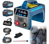 GZGHRZQS Soldador Portátil Inalámbrico, Máquina de Soldar a Batería con Inversor IGBT Digital, Arranque en Caliente, Fuerza de Arco, Incluye 2/4 Baterías, para Bricolaje y Reparación de Bicicletas