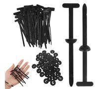 GZGXKJ 100 hebillas universales de nailon para bridas de plástico, multifuncionales, herramienta de fijación rápida resistente para reparación de maletero de coche y uso diario