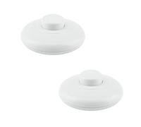 GZGXKJ 2 Piezas Interruptor Suelo Lampara 250v/2A Table Lamp Switch Diámetro 70mm Interruptor Lampara de Pie para Niños Lámparas de Cocina u Otras Lámparas (Blanco)